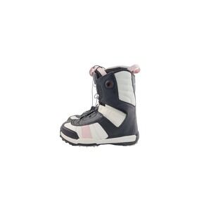 Salomon, Rounded Toe Autofit+w Snowboard Boots, Women's Size 8 Black White Pink.